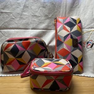 Fossil - Coated Canvas 3 Piece Travel Accessory Set